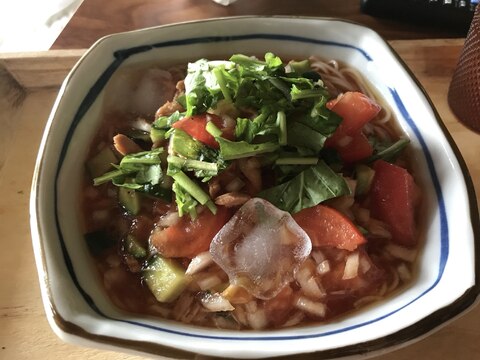 夏野菜たっぷり冷やしラーメン